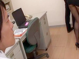 Sexy Milf in Nylons Gets Fucked and Punished in the Office by Nippon Coworkers
