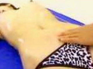 Japanese babe oiled up and fucked raw for your pleasure